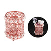 Crystal Makeup Brush Jewelry Storage Holder Pen Container Pearl Rose Gold