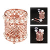 Crystal Makeup Brush Jewelry Storage Holder Pen Container Pearl Rose Gold