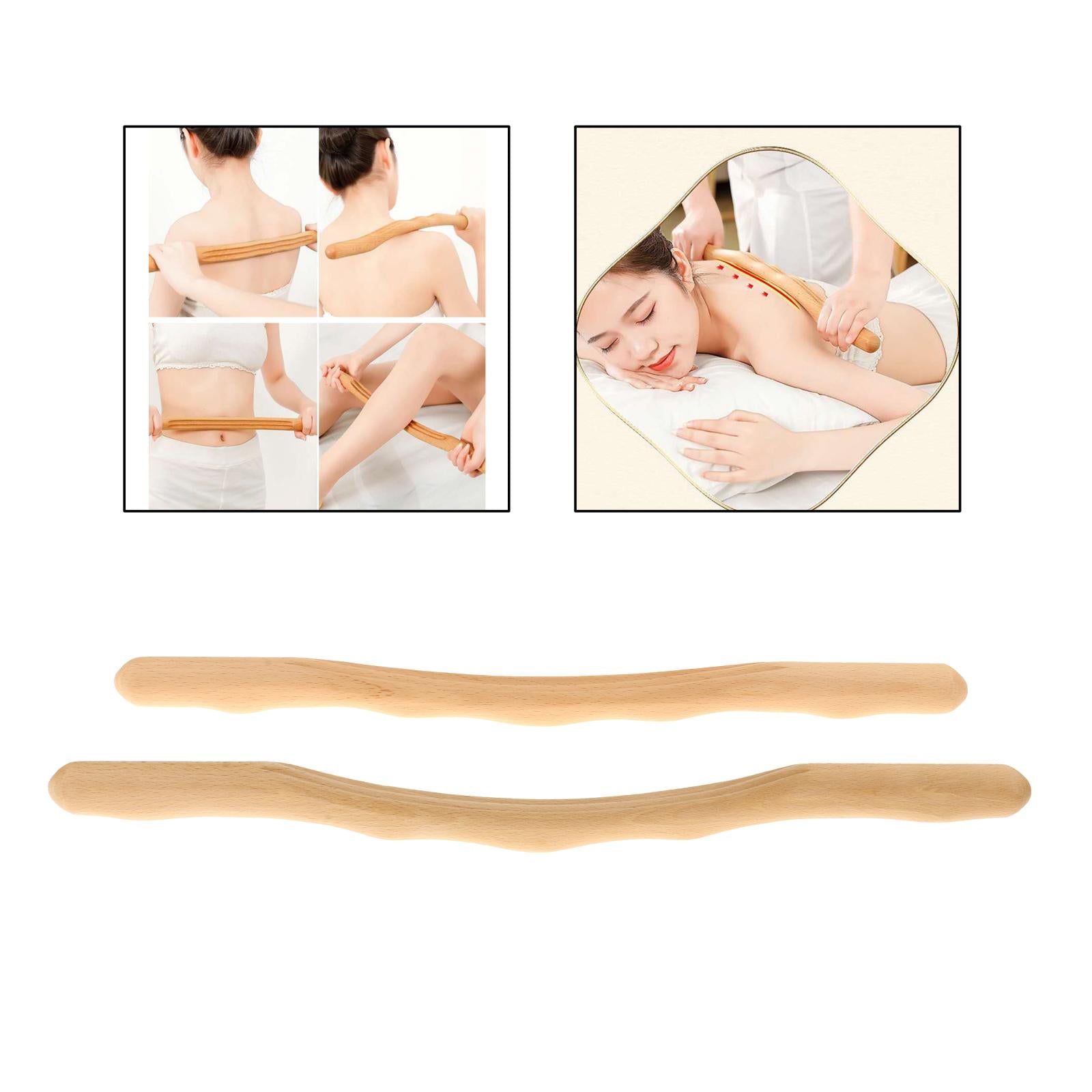 Natural Guasha Scraping Stick Massage Tools For Full Back Body Shoulder 52cm