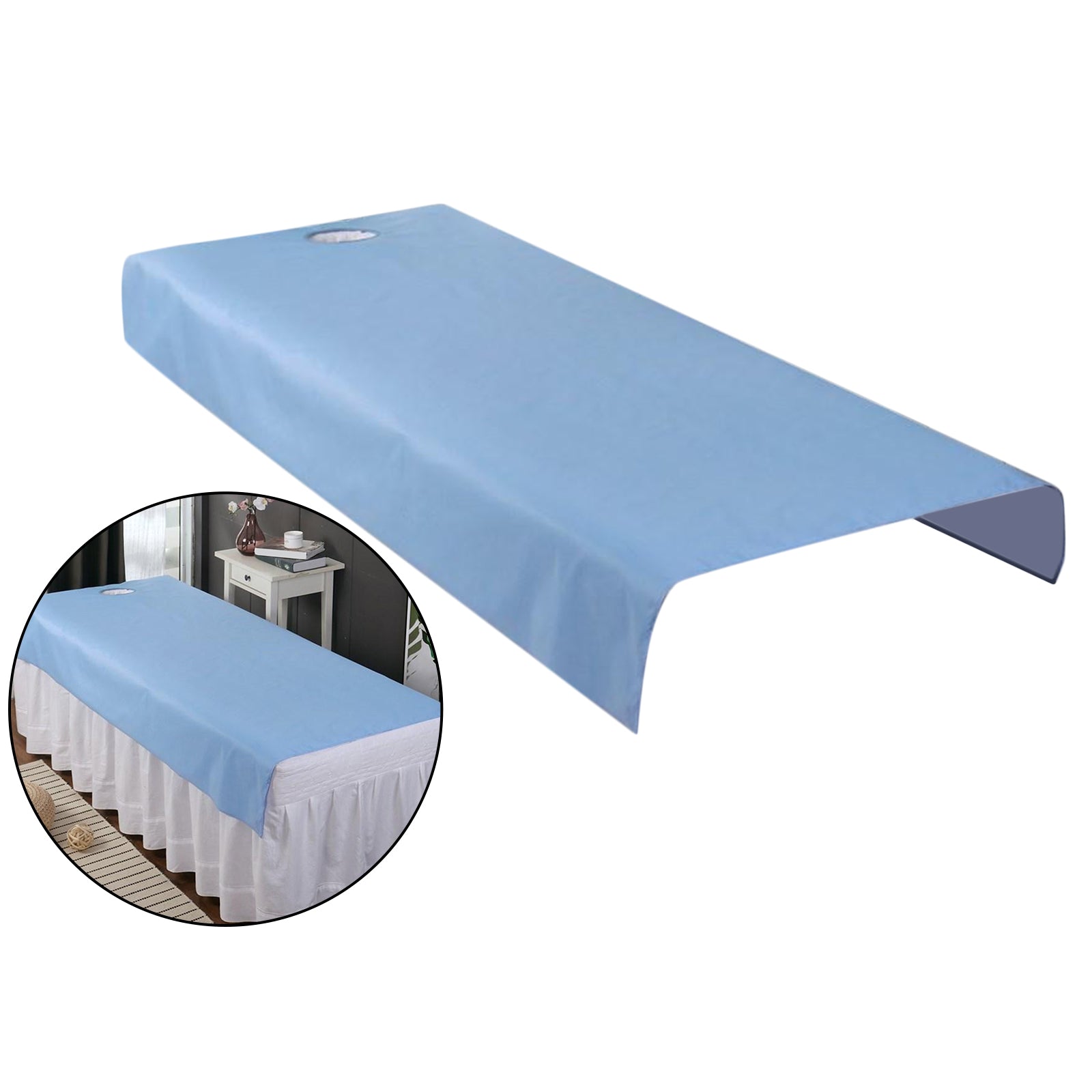 Professional Waterproof Massage Bed Table Cover Anti-oil Spa Sheets Blue