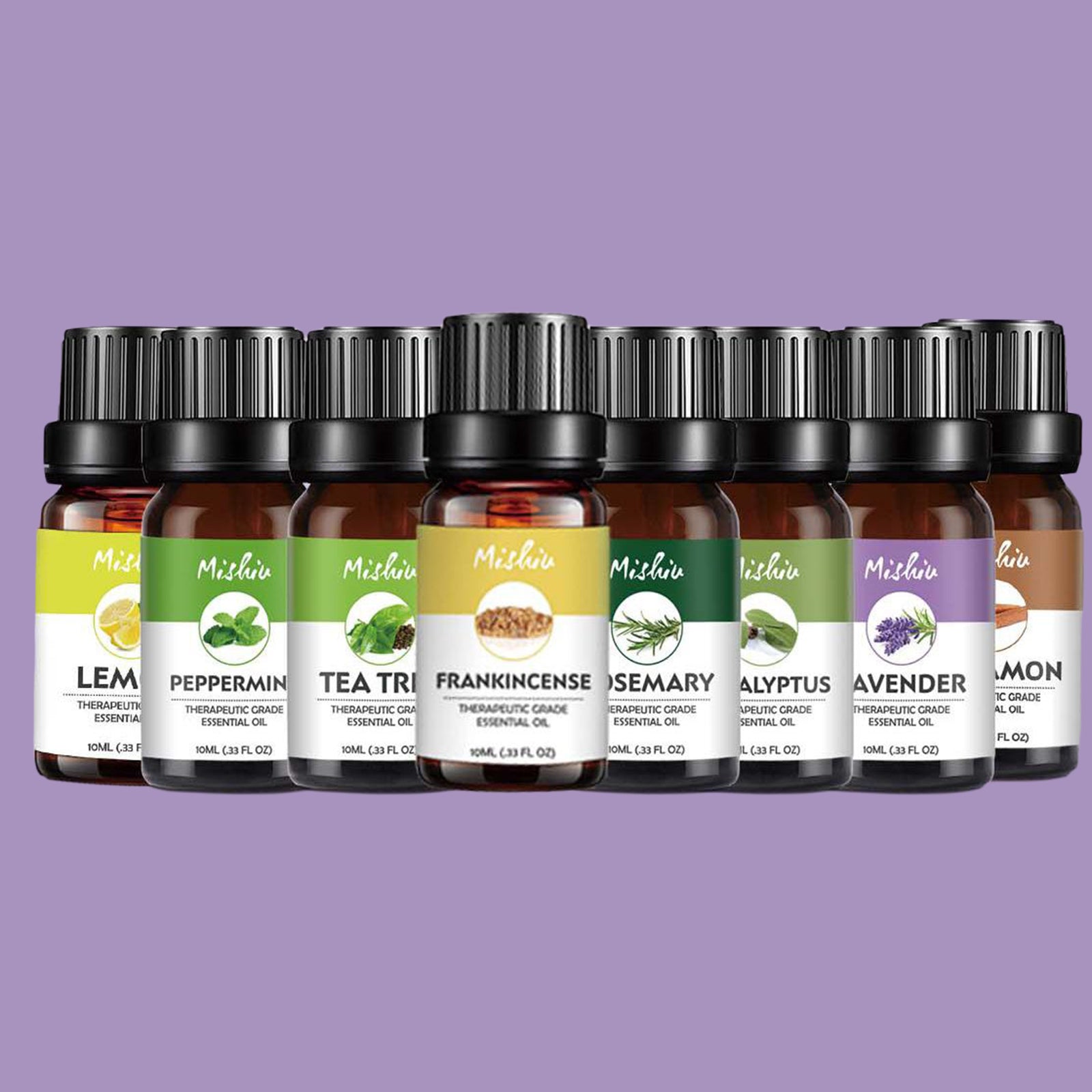 8pcs Natural Essential Oils for Humidifier Massage Aromatherapy Hair Care