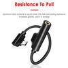 2-in-1 USB-C PD Headphone Jack Adapter for Aux Stereo Earphones black