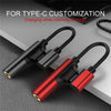 2-in-1 USB-C PD Headphone Jack Adapter for Aux Stereo Earphones black