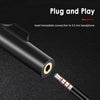 2-in-1 USB-C PD Headphone Jack Adapter for Aux Stereo Earphones black