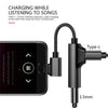 2-in-1 USB-C PD Headphone Jack Adapter for Aux Stereo Earphones black