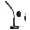 USB/3.5mm Mini Condenser Microphone Mic for PC Computer F11 Black 3.5mm