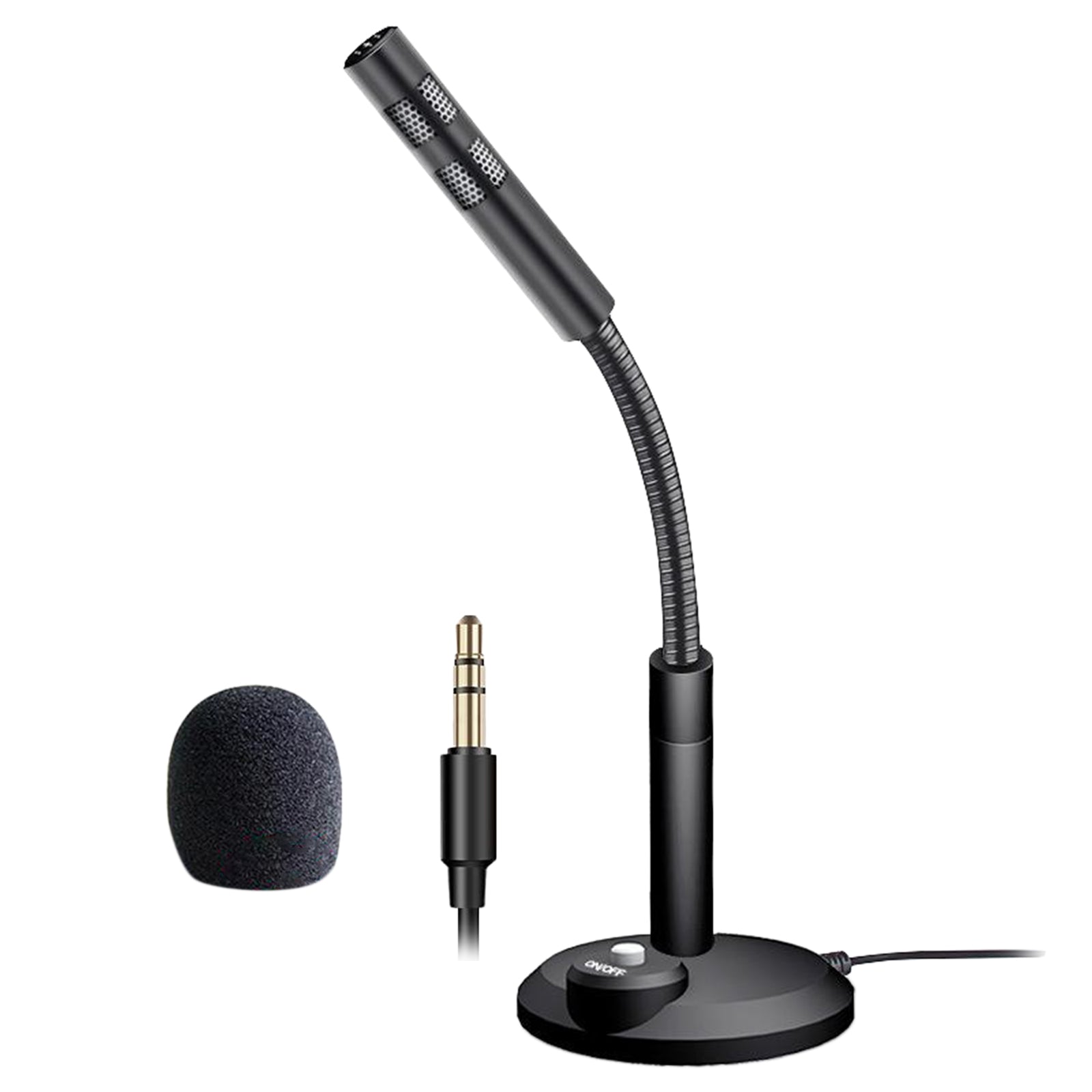 USB/3.5mm Mini Condenser Microphone Mic for PC Computer F11 Black 3.5mm