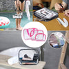 3 Pcs Waterproof Transparent Cosmetic Bags Storage Pouch Makeup Bag Rose Red