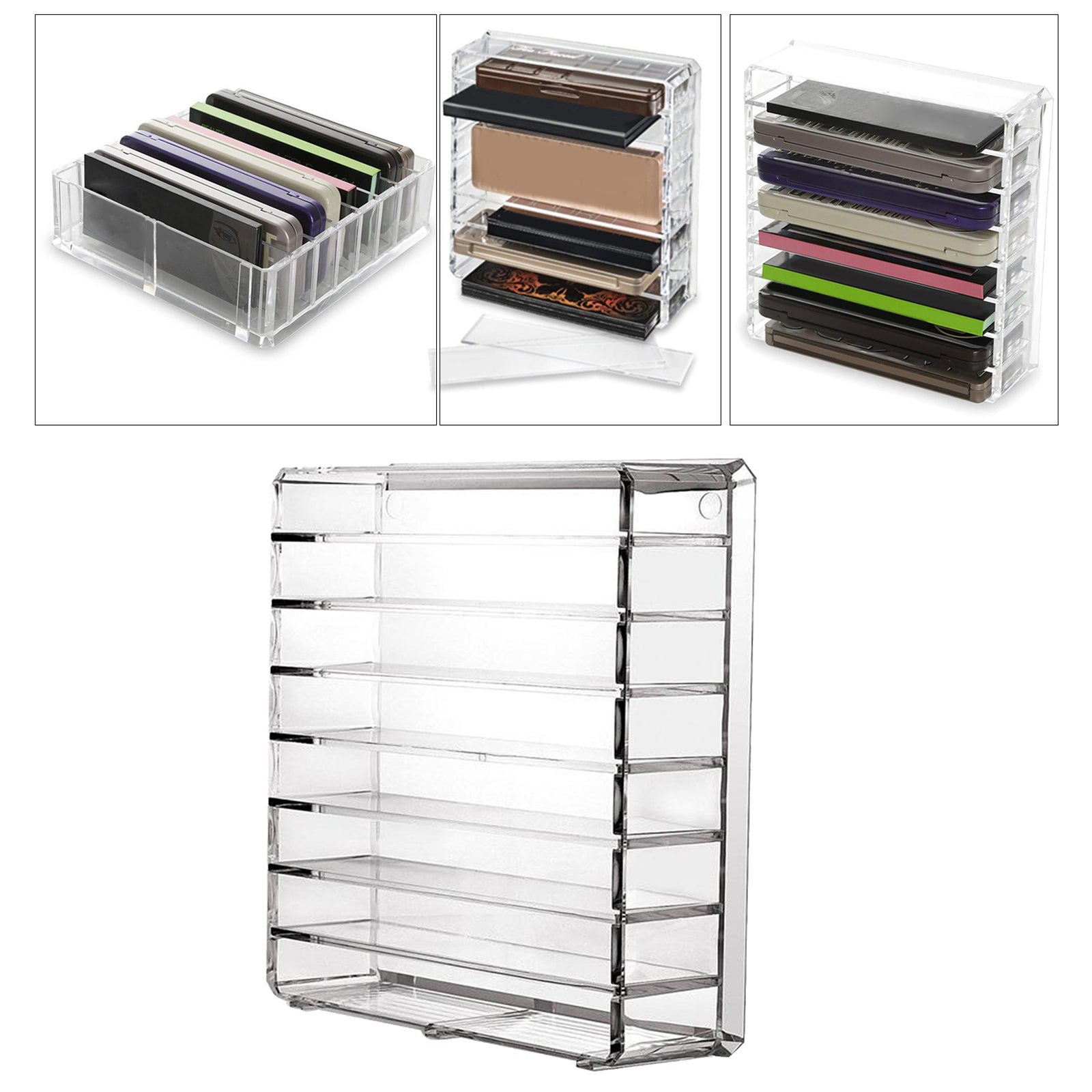 Clear Eyeshadow Vanity Makeup Organizer Stand Cosmetic Storage Drawer Box