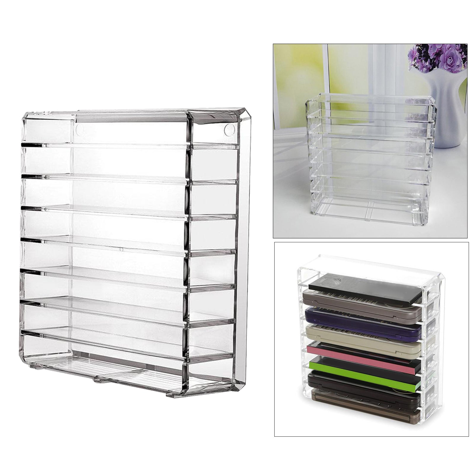 Clear Eyeshadow Vanity Makeup Organizer Stand Cosmetic Storage Drawer Box