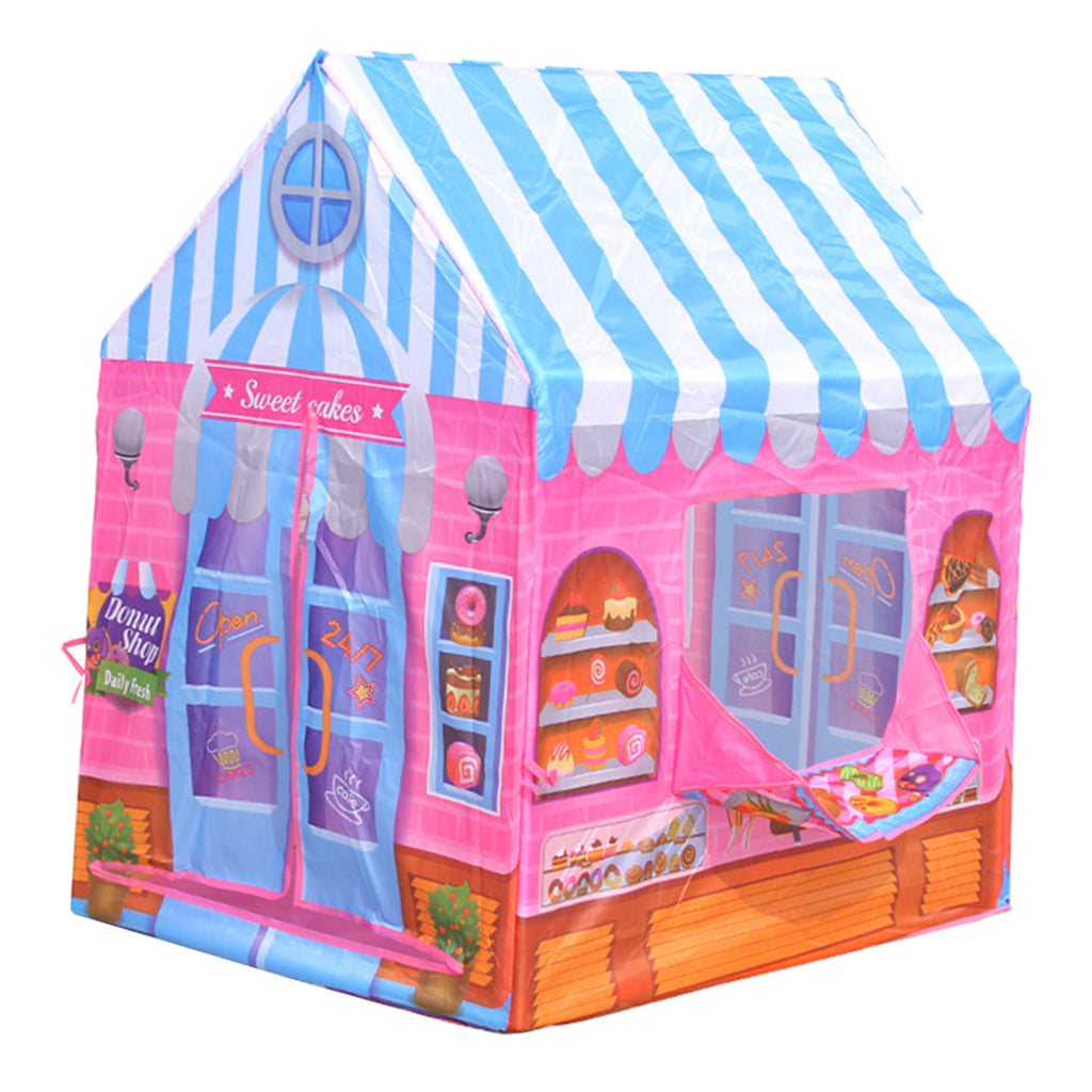 Foldable Kids Tent House Boys and Girls Play Tent Children Playhouse Toy Dessert Shop