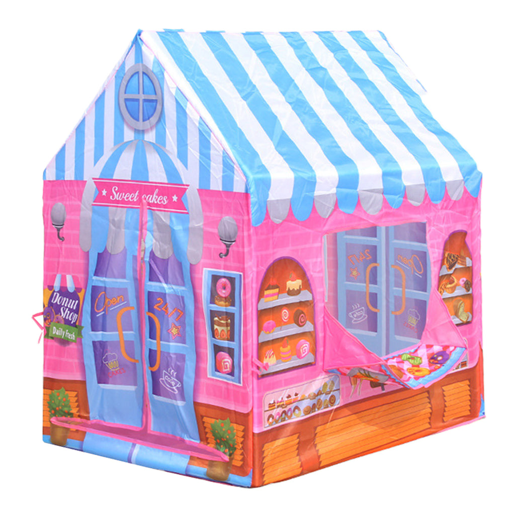 Foldable Kids Tent House Boys and Girls Play Tent Children Playhouse Toy Dessert Shop