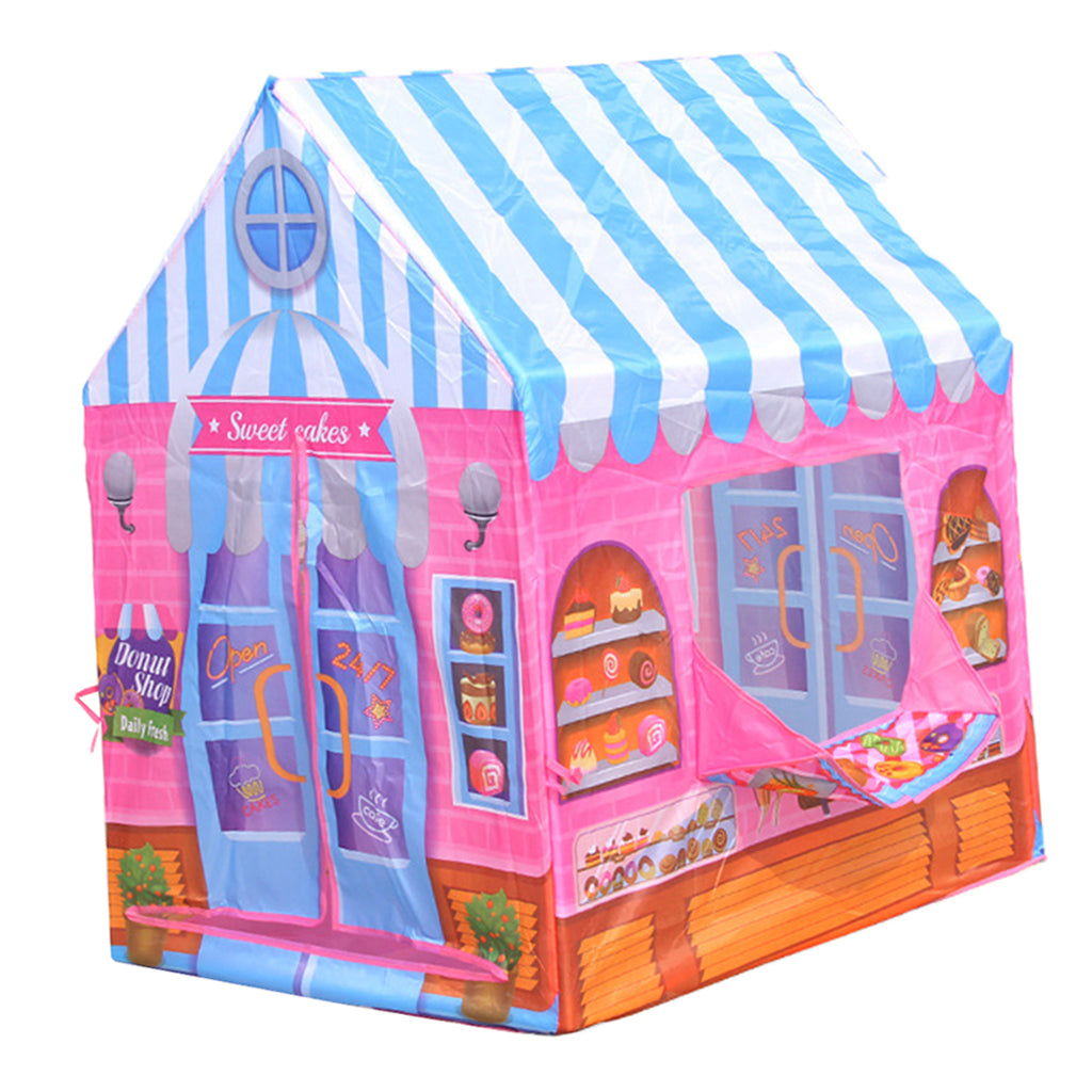 Foldable Kids Tent House Boys and Girls Play Tent Children Playhouse Toy Dessert Shop