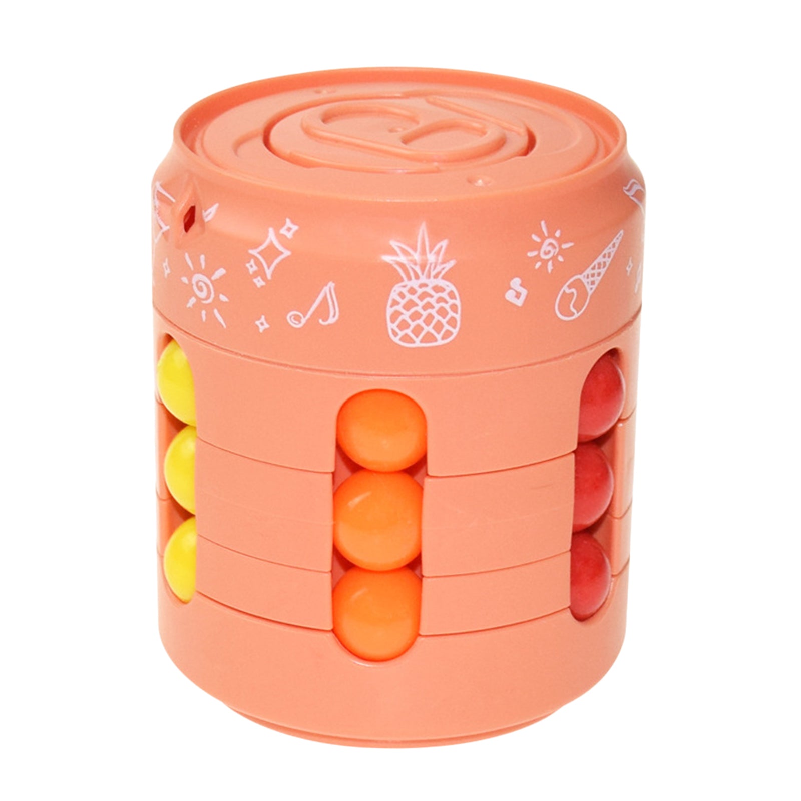 Kids Educational Toys Cube Twist Puzzle Game Hand Spinner Finger Gyro Orange