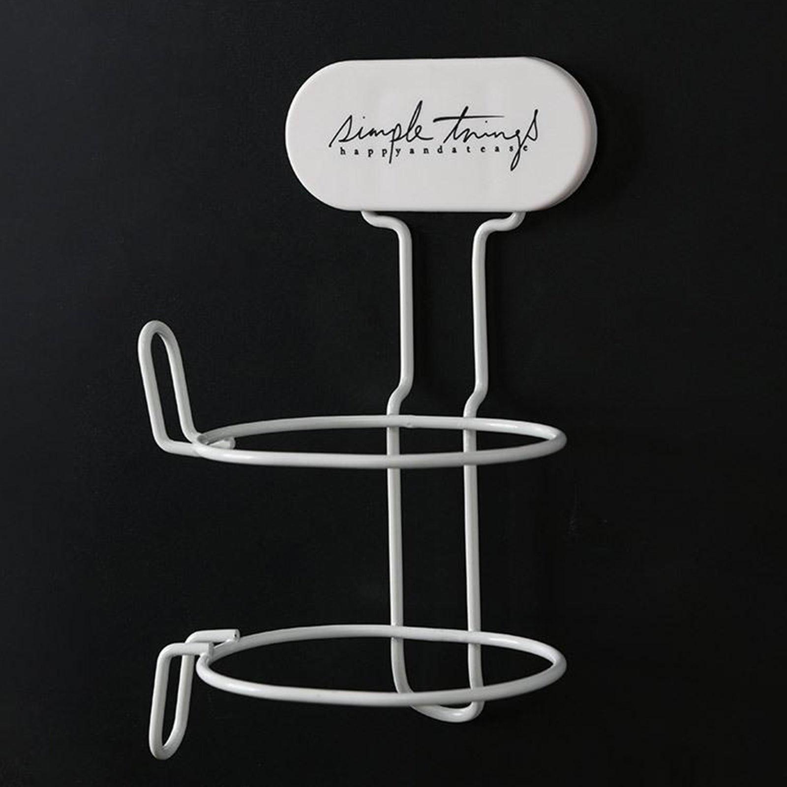 Wall Mount Hair Dryer Holder Storage Punch-free Stand Rack Home Salon White