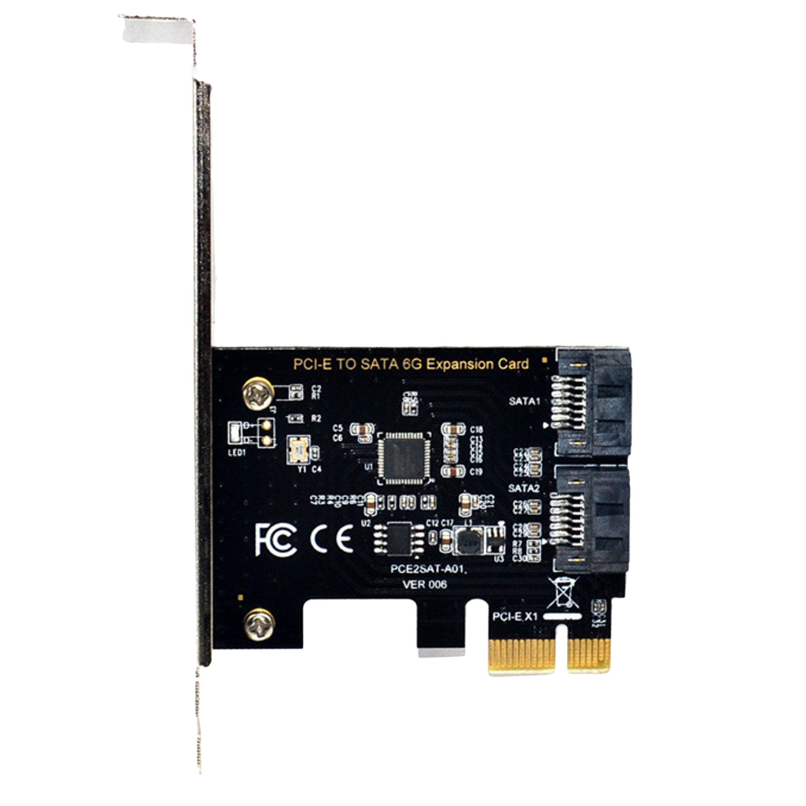 PCI-E Adapter PCI Express to SATA3.0 2 Ports III 6G Expansion Card Plug Play