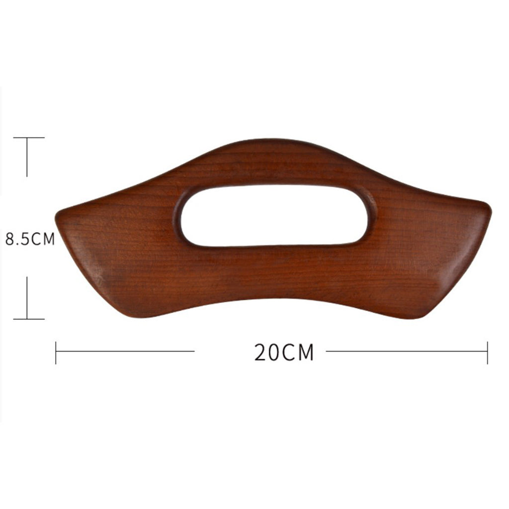 Carbonized Wooden Massage Scraping Tool Gua sha Stick for Neck Shoulder A