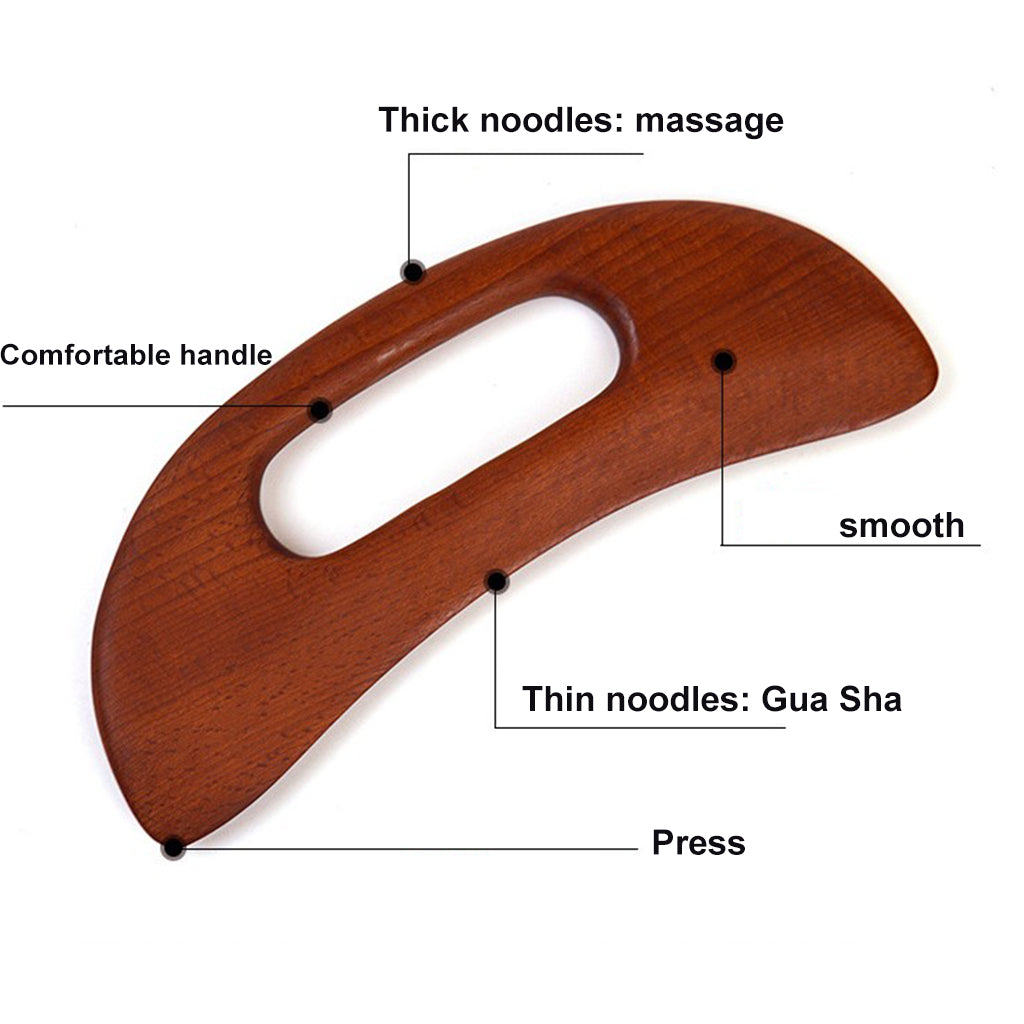 Carbonized Wooden Massage Scraping Tool Gua sha Stick for Neck Shoulder C