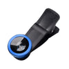 3 in 1 Phone Lens Clip-On Fisheye Lens Wide Angle Lens Macro Lens Blue