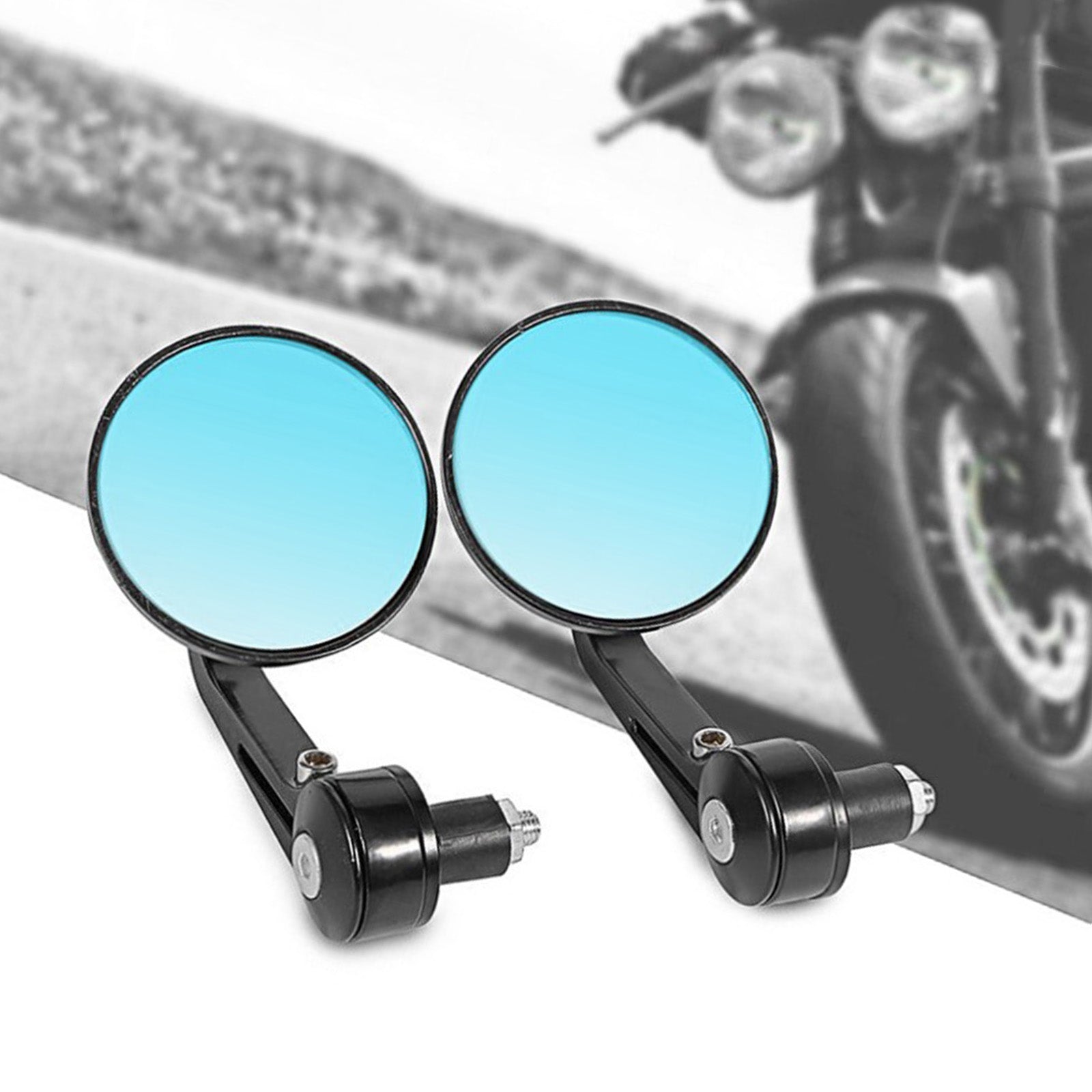 2pcs Motorcycle Rear View Mirrors Aluminum Alloy Motorbike Side View Mirrors