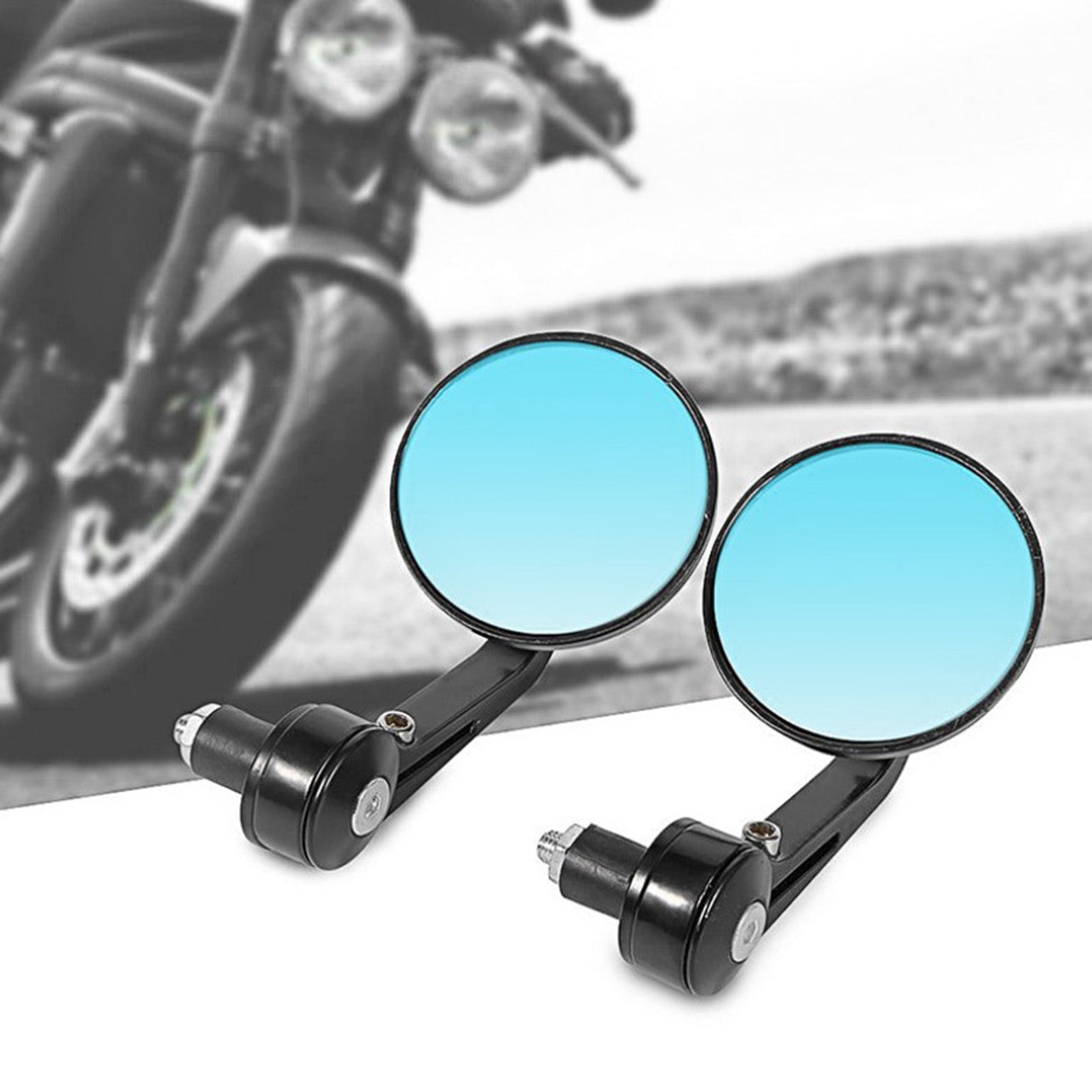 2pcs Motorcycle Rear View Mirrors Aluminum Alloy Motorbike Side View Mirrors