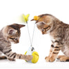 Balanced Car Chasing Pet Toy Self Interactive Cat Toy with Catnip Yellow