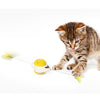 Balanced Car Chasing Pet Toy Self Interactive Cat Toy with Catnip Yellow