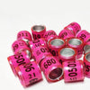 100Pcs 2021 Aluminium Bird Dove Racing Pigeon Leg Rings Bands Pink