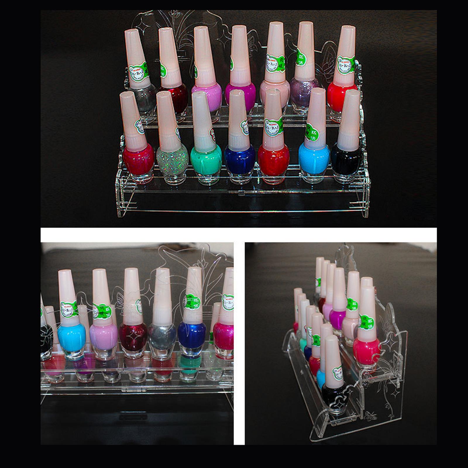 Nail Polish Holder Organizer Storage Box Case Makeup Organizer 2 Tiers