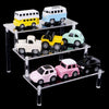 Acrylic Makeup Perfume Cupcake Car Toys Riser Display Stand Shelf Decoration Clear 40cm 3 Tier