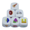 9pcs Acrylic Story Cubes Storytelling Dice Family Dice Game for Kids