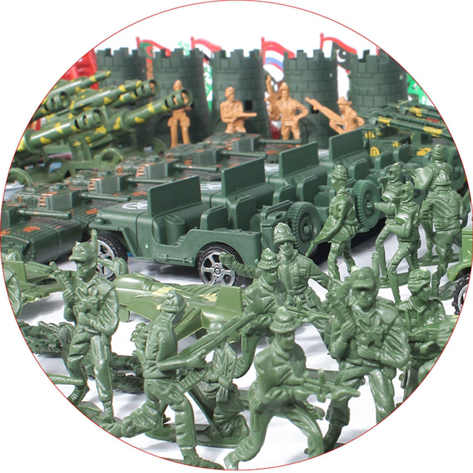 Army Men Play Set Mini Action Figure with Soldiers Toys Pretend Play Gifts