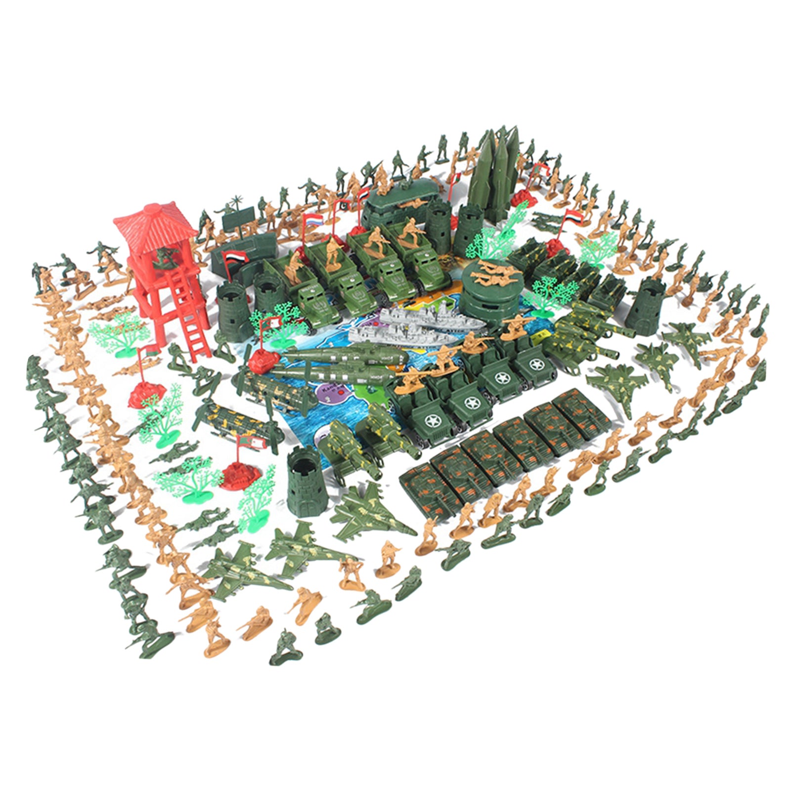 Army Men Play Set Mini Action Figure with Soldiers Toys Pretend Play Gifts