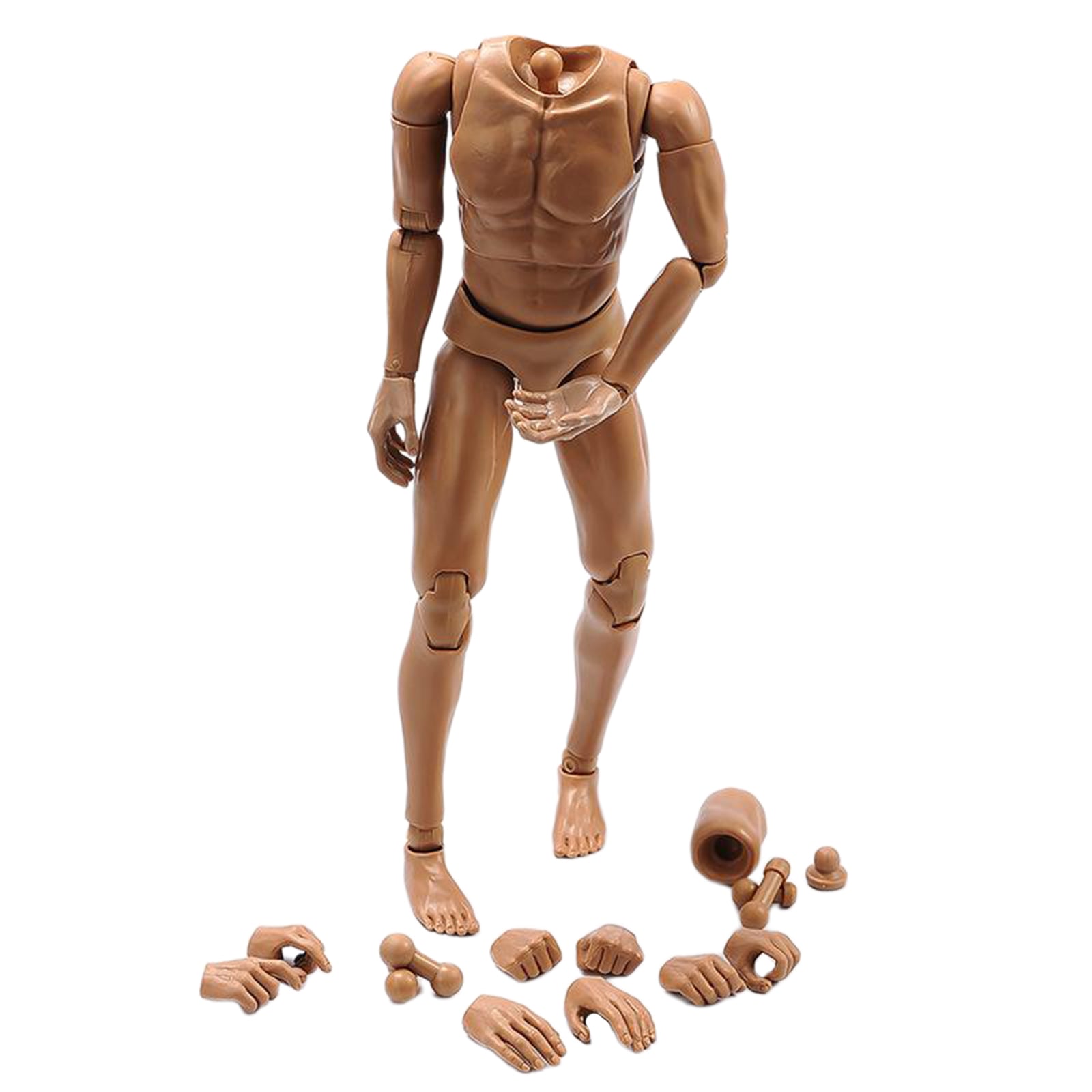 1:6 Scale Male Naked Body Poseable 28 Joints Moveable 12" Action Figure Orange