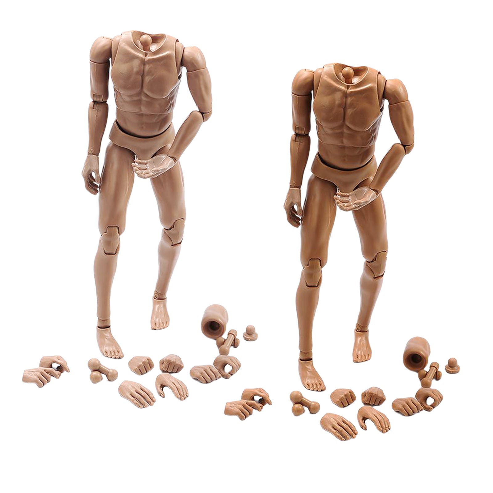 1:6 Scale Male Naked Body Poseable 28 Joints Moveable 12" Action Figure Orange