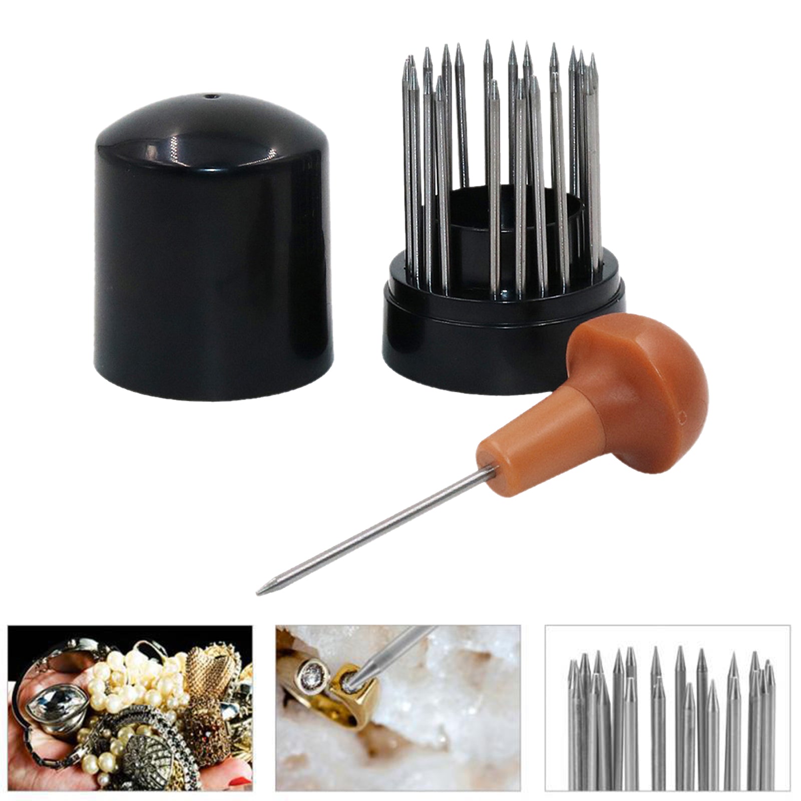 23 Pieces Jewelry Graver Metal Diamond Stone Beads Setting Tool Crafting