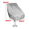 Boat Seat Cover Outdoor Yacht Waterproof Elastic Hem Protection Silver