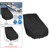 Boat Seat Cover Outdoor Yacht Waterproof Elastic Hem Protection Black