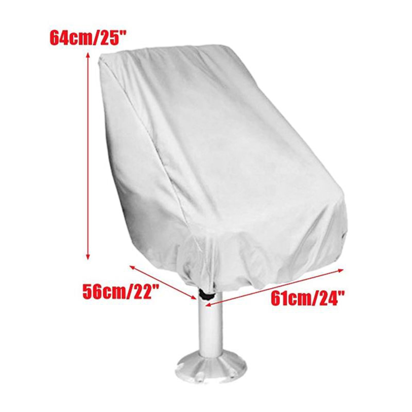 Boat Seat Cover Outdoor Yacht Waterproof Elastic Hem Protection White