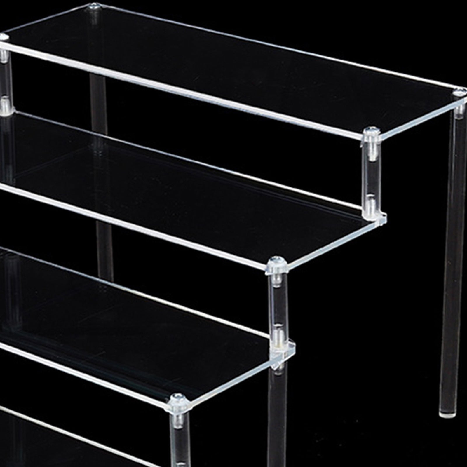 Clear Acrylic Display Riser Stand Perfume Cosmetics Holder for Decoration 29.5x34.5x20cm
