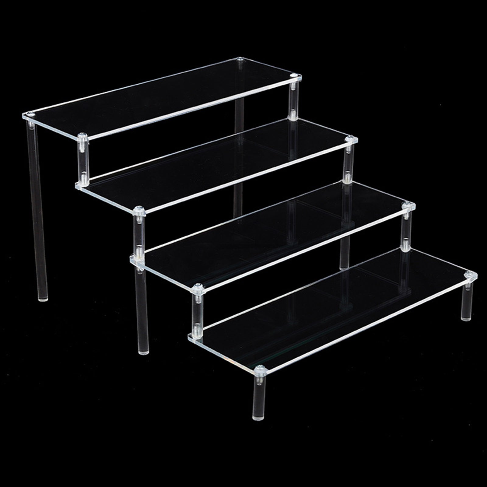 Clear Acrylic Display Riser Stand Perfume Cosmetics Holder for Decoration 39.5x34.5x20cm