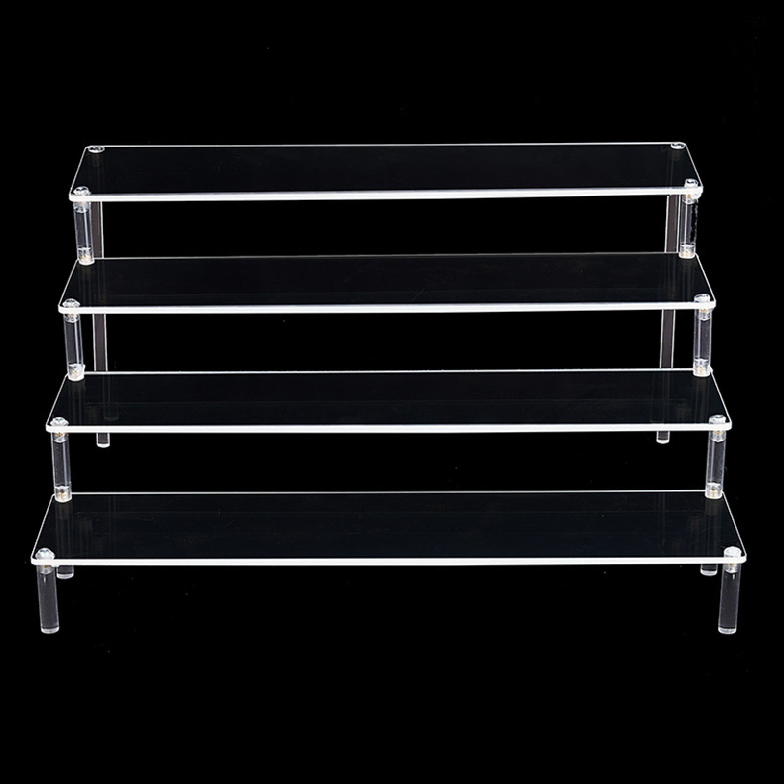 Clear Acrylic Display Riser Stand Perfume Cosmetics Holder for Decoration 39.5x34.5x20cm