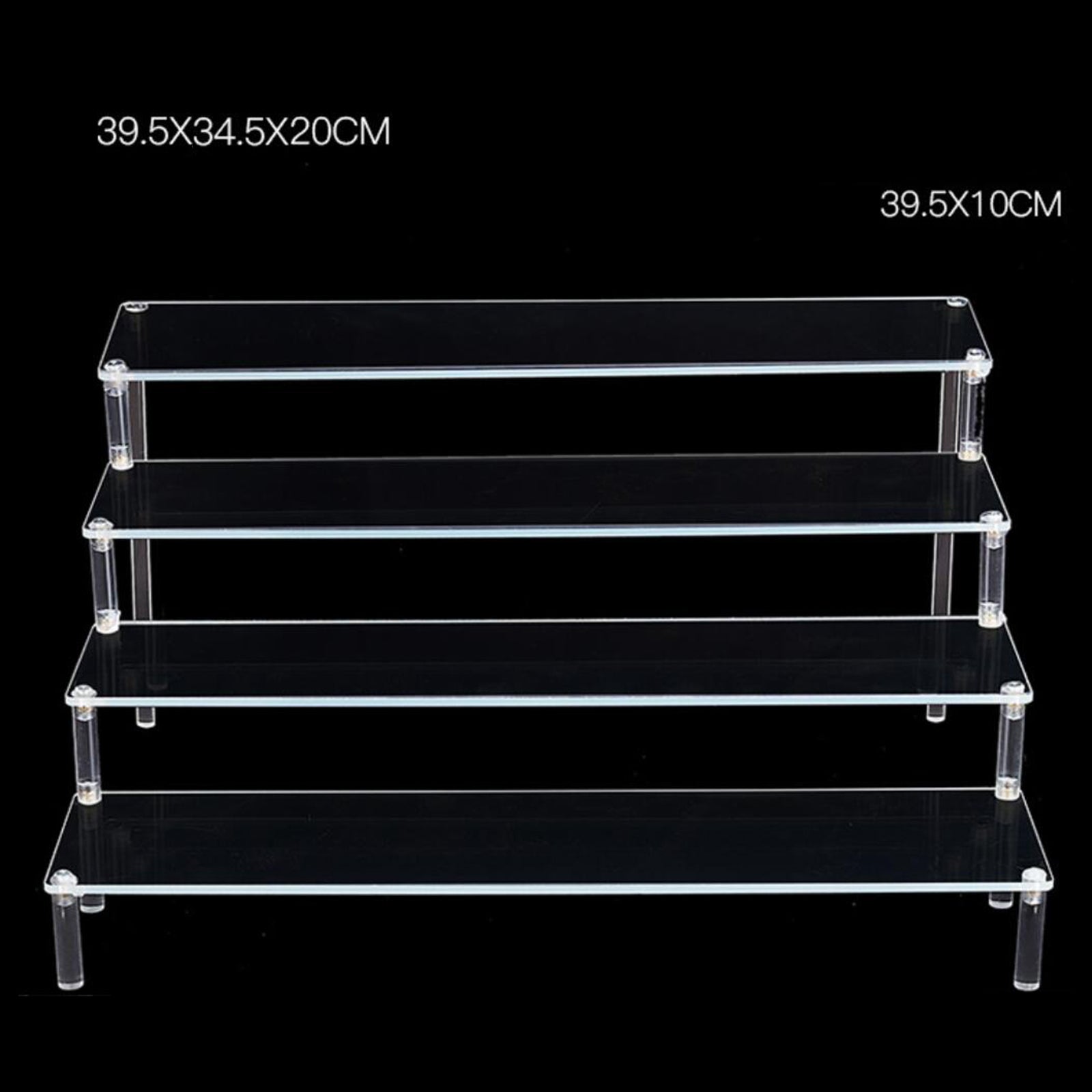 Clear Acrylic Display Riser Stand Perfume Cosmetics Holder for Decoration 39.5x34.5x20cm