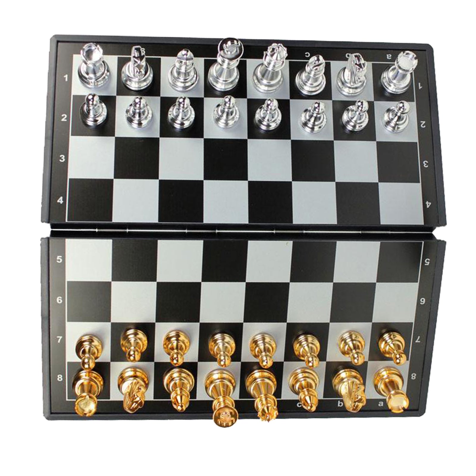 Magnetic Folding Chess Board Portable Board Game Toys Metal Chess Pieces