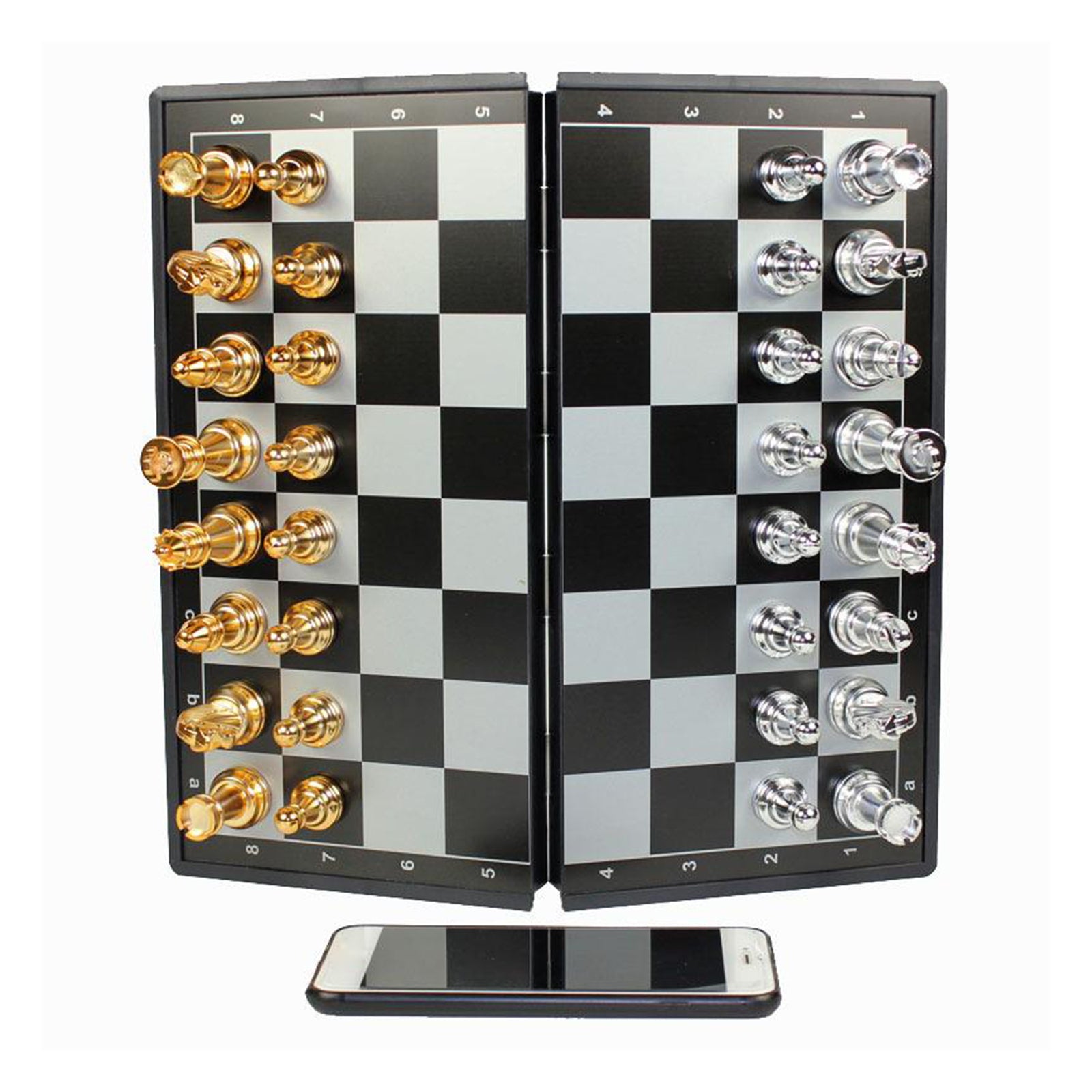 Magnetic Folding Chess Board Portable Board Game Toys Metal Chess Pieces