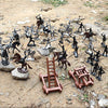 Military Action Figures Army Men Soldiers Playset Sandtable Scene Play 34pcs