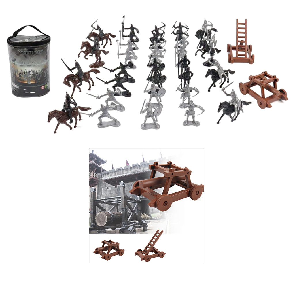 Military Action Figures Army Men Soldiers Playset Sandtable Scene Play 34pcs