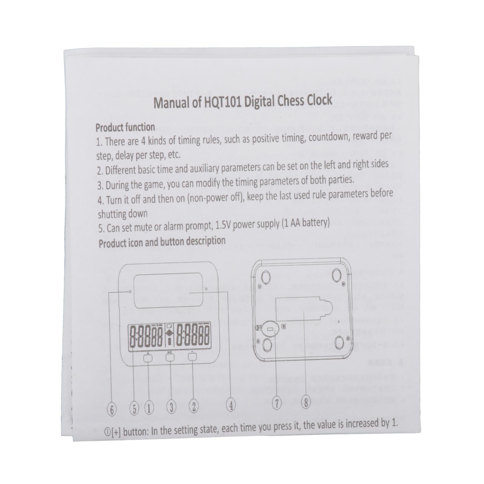 Chess Clock Digital Chess Timer Professional for Board Game Timer  Red