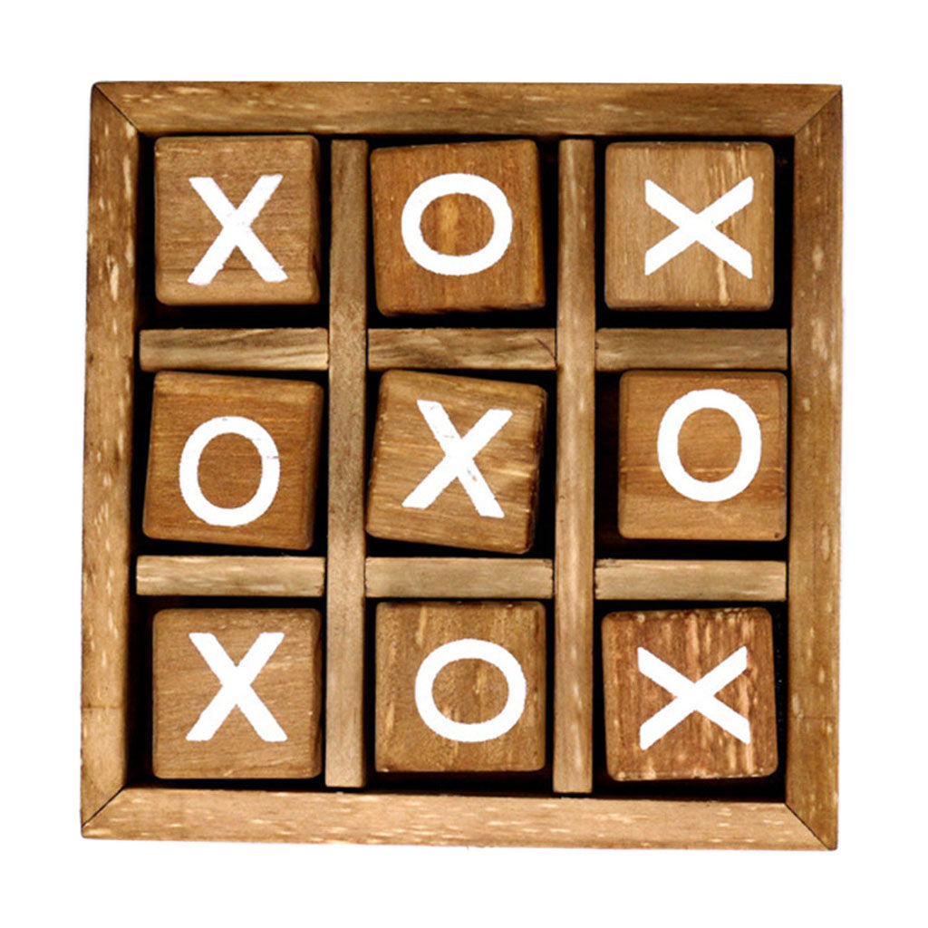 Wooden Tic Tac Toe/ Noughts and Crosses Game Family Board Games
