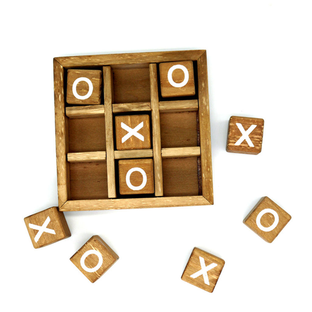 Wooden Tic Tac Toe/ Noughts and Crosses Game Family Board Games